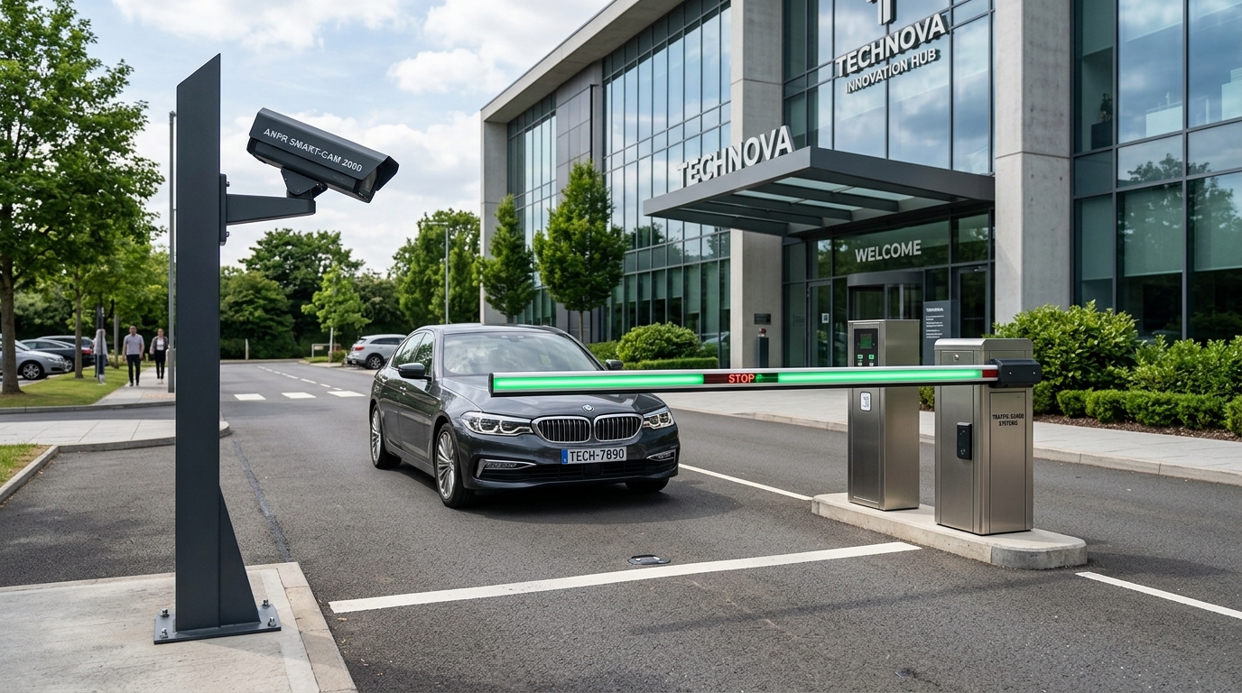 ANPR boom barrier gate access control